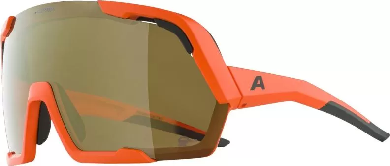 Alpina ROCKET BOLD Q-LITE Sonnenbrille - Pumpkin-Orange, Bronce Mirror