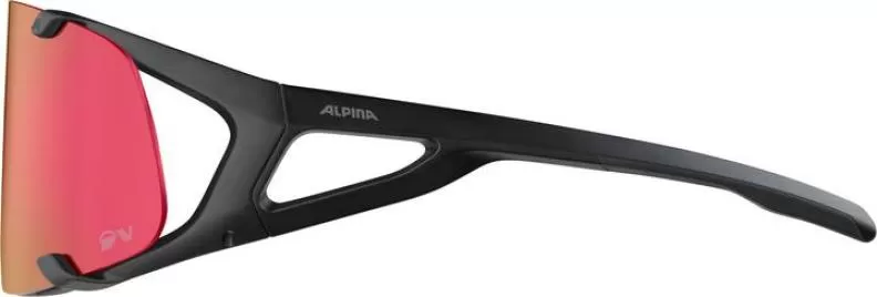 Alpina HAWKEYE QV Eyewear - black matt, Quattro/Varioflex rainbow mirror