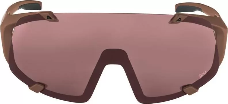 Alpina HAWKEYE Q-LITE Eyewear - brick matt, black-red mirror