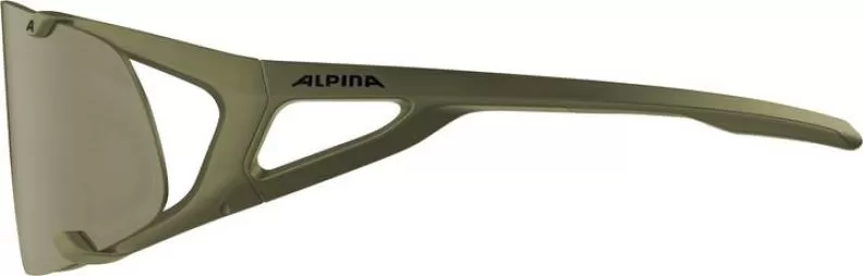 Alpina HAWKEYE Q-LITE Sonnenbrille - olive matt, silver mirror
