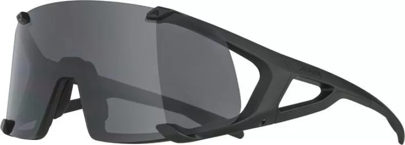 Alpina HAWKEYE Sonnenbrille - all black matt, black mirror
