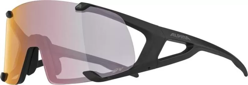 Alpina HAWKEYE S QV Eyewear - black matt, rainbow mirror