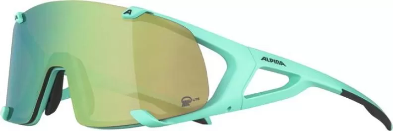 Alpina HAWKEYE S Q-LITE Eyewear - turquoise matt, green mirror