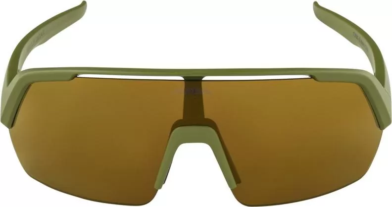 Alpina Turbo HR Sonnenbrille - Olive Matt, Yellow Mirror
