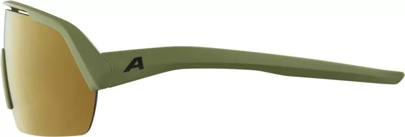 Alpina Turbo HR Sonnenbrille - Olive Matt, Yellow Mirror