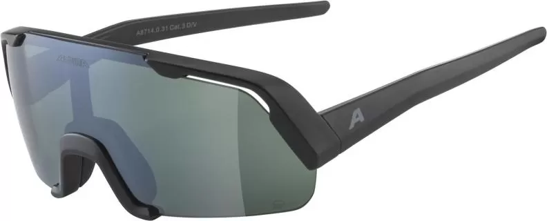 Alpina Rocket Junior Q-Lite Sonnenbrille - Black Matt, Silver Mirror
