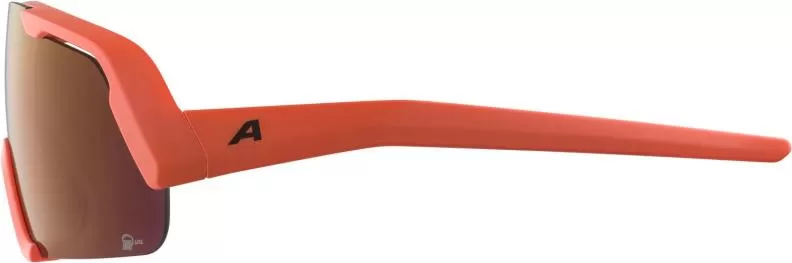 Alpina Rocket Junior Q-Lite Eyewear - Pumpkin Orange Matt, Red Mirror