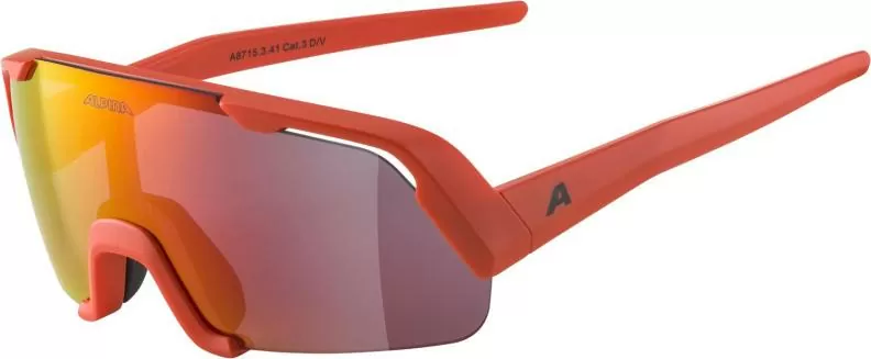 Alpina Rocket Junior Eyewear - Pumpkin-Orange Matt, Yellow Mirror