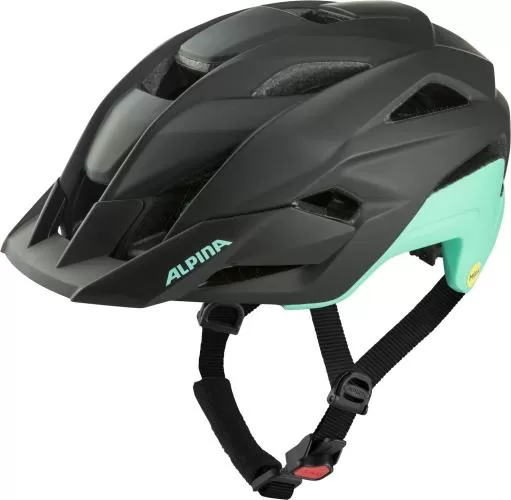Alpina Stan MIPS Velo Helmet - Black-Turqouise Matt