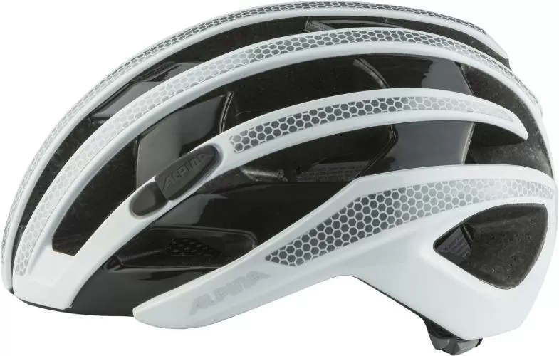 Alpina Ravel Reflective Bike Helmet - White Gloss