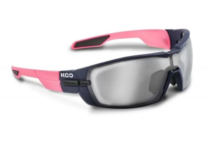 Koo Sportbrille Open - Pink-Navy Blue Mat, Silver Mirror