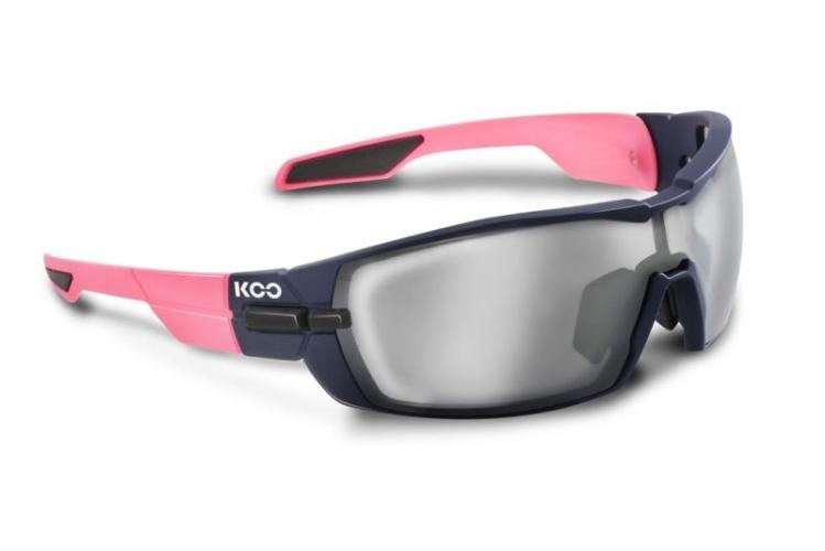 Preview: Koo Sportbrille Open - Pink-Navy Blue Mat, Silver Mirror