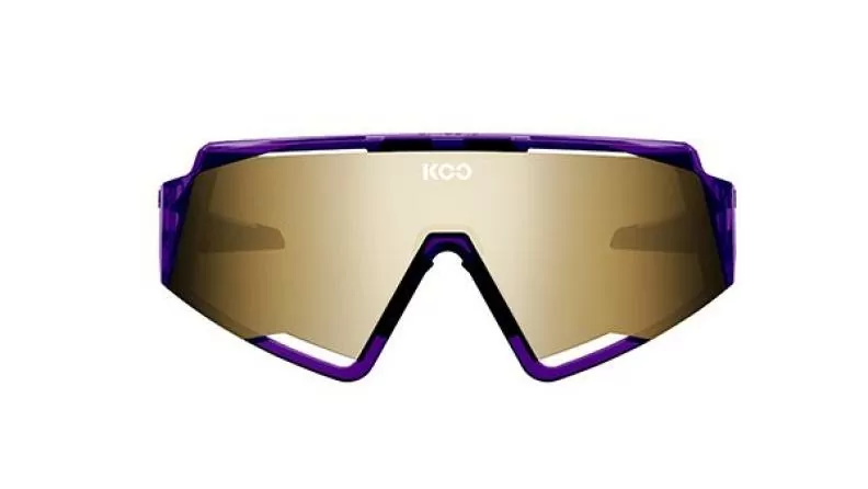 KOO Spectro Sports Glasses - violet glass/gold mirror lenses