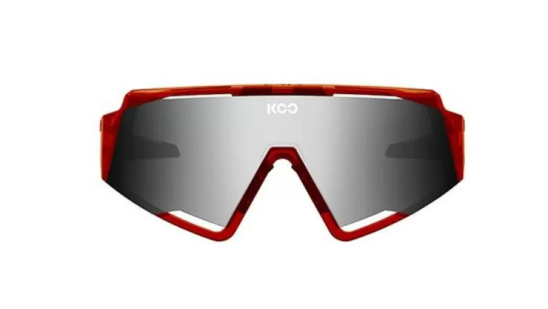 KOO Spectro Sports Glasses - red glass/smoke mirror lenses