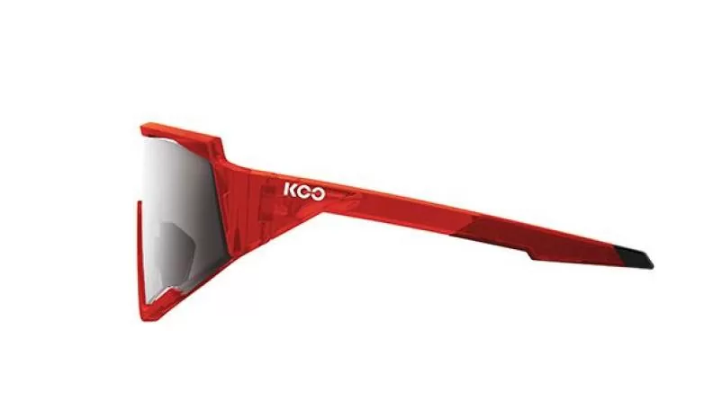 KOO Spectro Sports Glasses - red glass/smoke mirror lenses