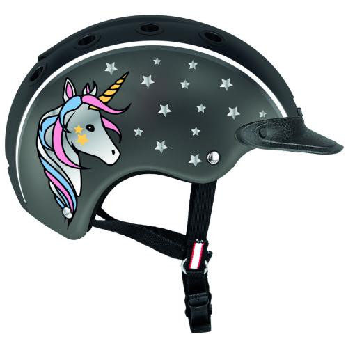 Preview: Einzelstück Casco Nori Einhorn Reithelm - Schwarz-Grau