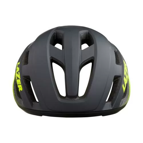 LAZER Unisex Road Strada KinetiCore Helmet - mat dark grey flash yellow