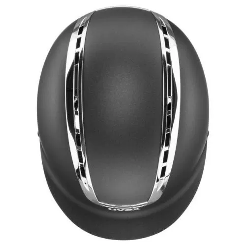 Uvex Riding Helmet Suxxeed Chrome - Black Mat, Silver