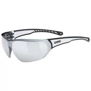 Uvex Sportbrille Sportstyle 204 - Black White, Mirror Silver