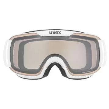 Uvex downhill 2000 Small V Skibrille - white mirror silver variomatic clear