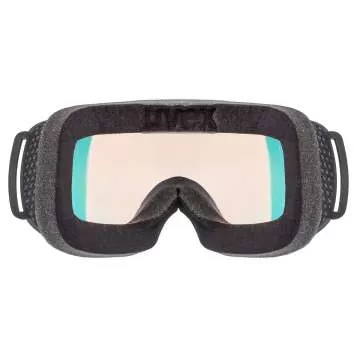 Uvex downhill 2000 Small V Skibrille - black mat mirror rainbow variomatic clear