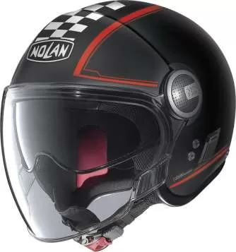 Nolan N21 Visor Amarcord #112 Open Face Helmet - black-green-white