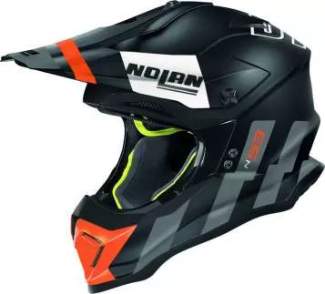 Nolan N53 Sparkler #92 Motocross Helmet - black matt-orange