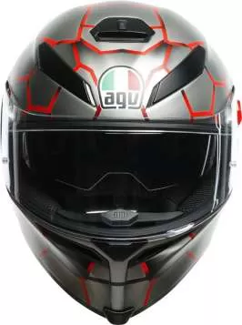 AGV K-5 S Vulcanum Full Face Helmet - gray-red
