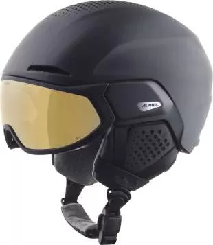 Alpina Alto Q-Lite Visor Ski Helmet - Black Matt
