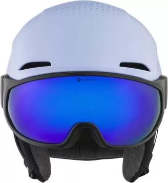 Alpina Alto Q-Lite Visor Ski Helmet - Lilac Black Matt