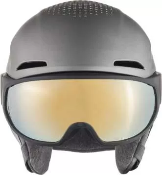 Alpina Alto QV Visor Ski Helmet - Gunmetal Matt
