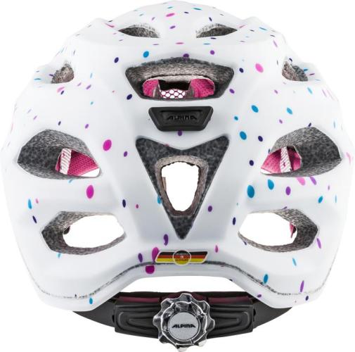Preview: Alpina Carapax Jr. Velohelm - white polka dots