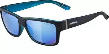Alpina KACEY Sportbrille - black matt-blue blue mirror