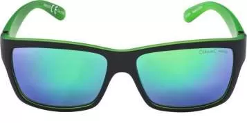 Alpina KACEY Sportbrille - black matt-green green mirror