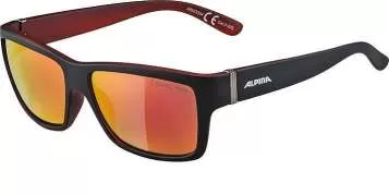 Alpina KACEY Sportbrille - black matt-red red mirror