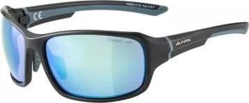 Alpina LYRON Sonnenbrille - black-dirt-blue matt, blue mirror