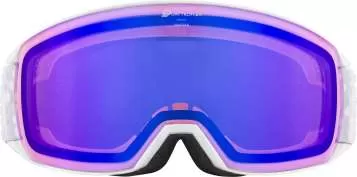 Alpina Nakiska Q Ski Goggles - White Mirror Blue