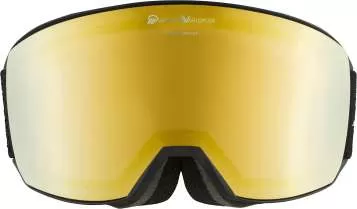 Alpina Nakiska QV Ski Goggles - Black Matt Mirror Gold