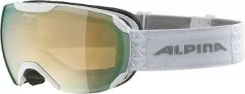 Alpina PHEOS S Q-LITE Skibrille - White Matt/Mirror Gold