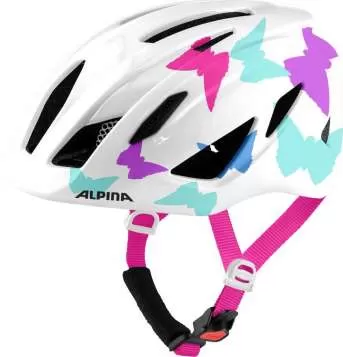 Alpina Pico Children Velo Helmet - Pearlwhite Butterflies Gloss