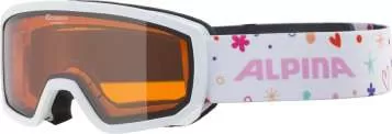 Alpina SCARABEO JR Ski Goggles - White-rose Mirror Orange