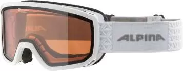 Alpina SCARABEO S Q Skibrille - White Gloss/Brown