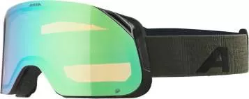 Alpina Ski Goggles Blackcomb Q - Black Olive Matt/Green
