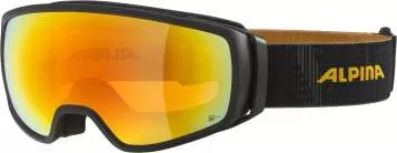 Alpina Skibrille Double Jack Q-Lite - Black-Yellow Matt/Red