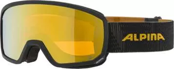 Alpina Ski Goggles SCARABEO S Q-LITE - Black-Yellow Matt/Mirror Gold