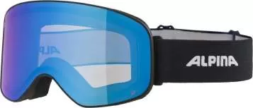 Alpina Ski Goggles Slope Q-Lite - Black Matt/Blue