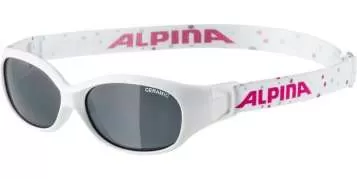 Alpina SPORTS FLEXXY Kids Sportbrille - white-dots black