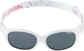 Alpina SPORTS FLEXXY Kids Sportbrille - white-dots black