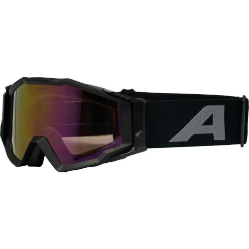 Alpina Circus Q-Lite Skibrille - black matt, red s2
