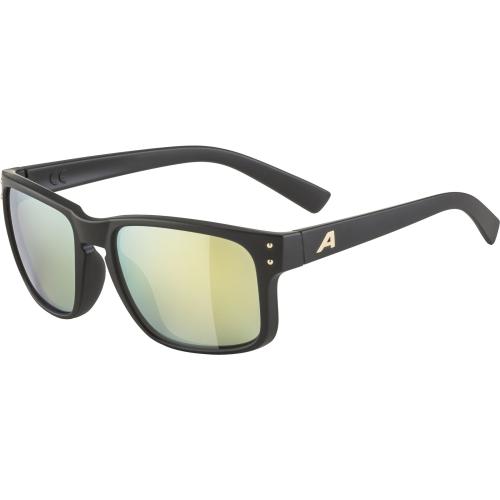 Preview: Alpina Kosmic Sonnenbrille - black matt, gold mirror cat.3
